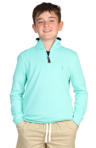 Boys Contrast Trim Modal Quarter-Zip