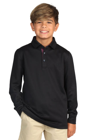 Boys Long Sleeve Modal Polo