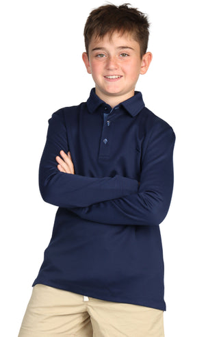 Boys Long Sleeve Modal Polo