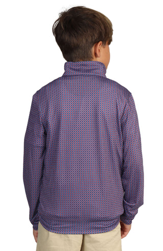 Boys Football Print Performance Quarter-Zip