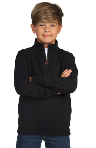 Boys Sueded Fleece Quarter-Zip