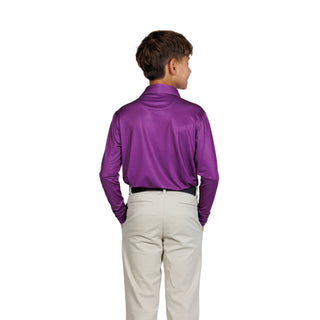 Boys Gametime Long Sleeve Performance Polo - Mini Houndstooth