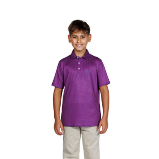 Boys Gametime Performance Polo - Mini Houndstooth