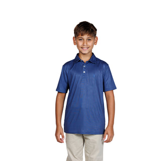 Boys Gametime Performance Polo - Mini Houndstooth