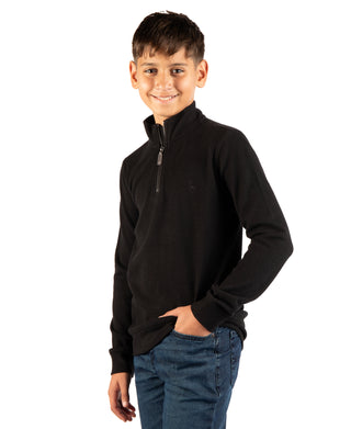 Boys Cozy Knit Quarter Zip