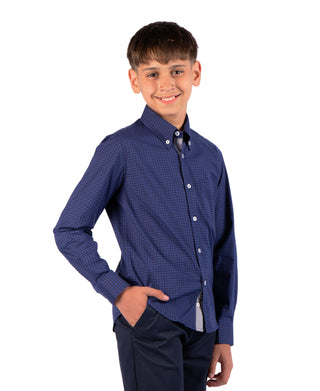 Boys Classic Tonal Gingham Shirt