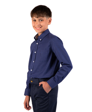Boys Classic Tonal Gingham Shirt