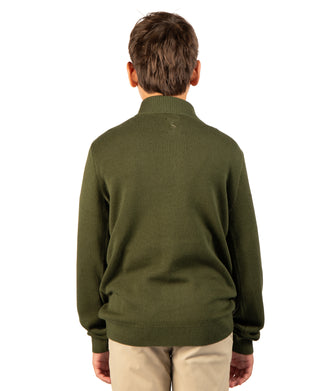 Boys Fine Knit Quarter Zip