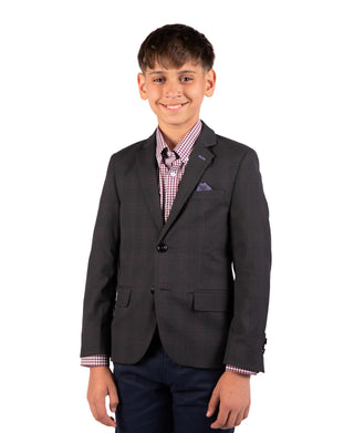 Boys Subtle Glen Plaid Sport Coat