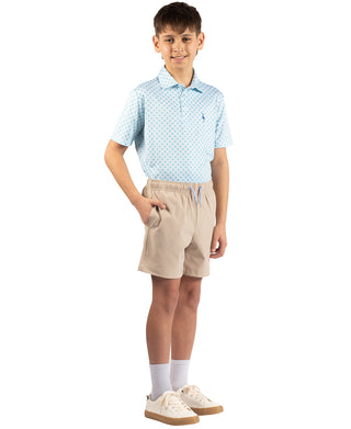 Boys Solid Performance Drawstring Shorts