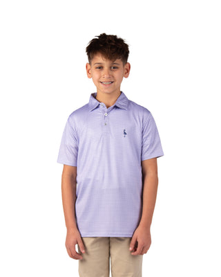 Boys Floral Compass Performance Polo