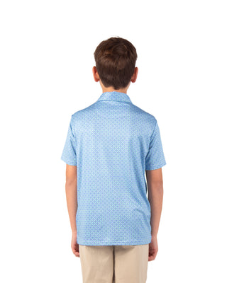 Boys Abstract Geo Performance Polo