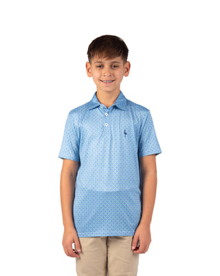Boys Abstract Geo Performance Polo