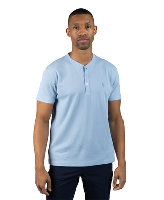 Crew Neck Henley T-Shirt