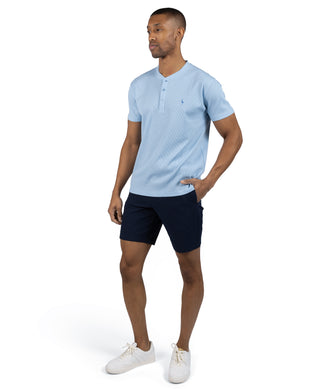 Crew Neck Henley T-Shirt