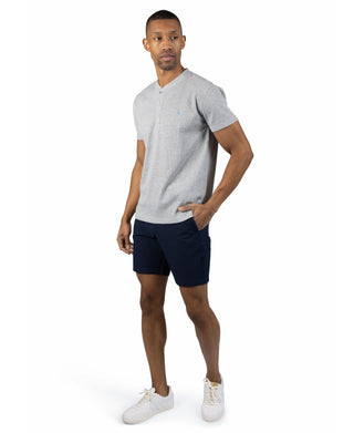 Crew Neck Henley T-Shirt