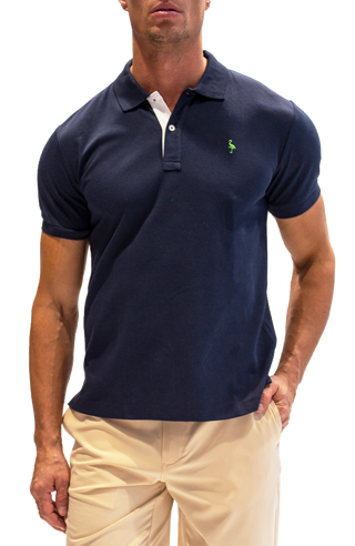 Solid Pique Performance Polo with Contrast Trim (available in 2X-3X)