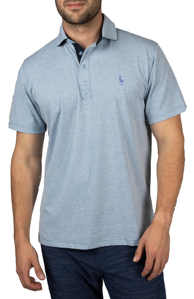 FINAL SALE: Soft Cotton Polo with Tipping - Ochre/White – Brooklyn Tailors