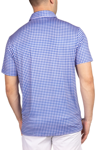 Light Pink Gingham Performance Polo