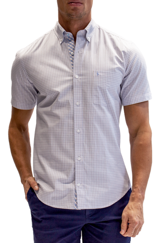 White Check Cotton Heritage Short Sleeve Shirt