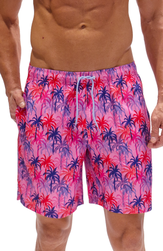 Pink Palm Tree Swim Shorts