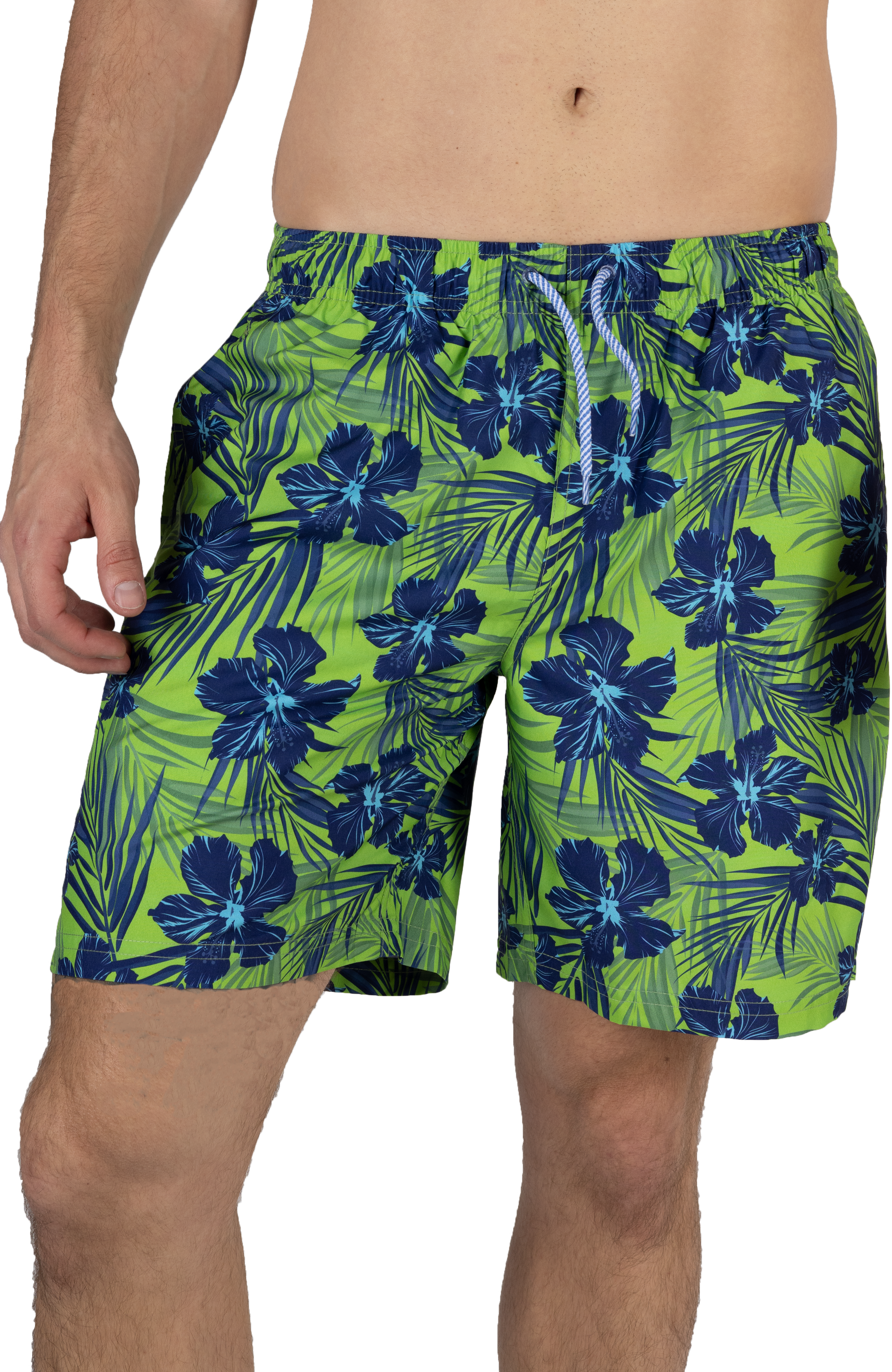Green Tropical Swim Shorts TailorByrd