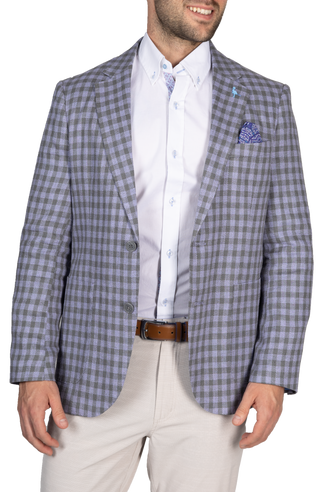 Lilac & Grey Textured Houndstooth Sport Coat