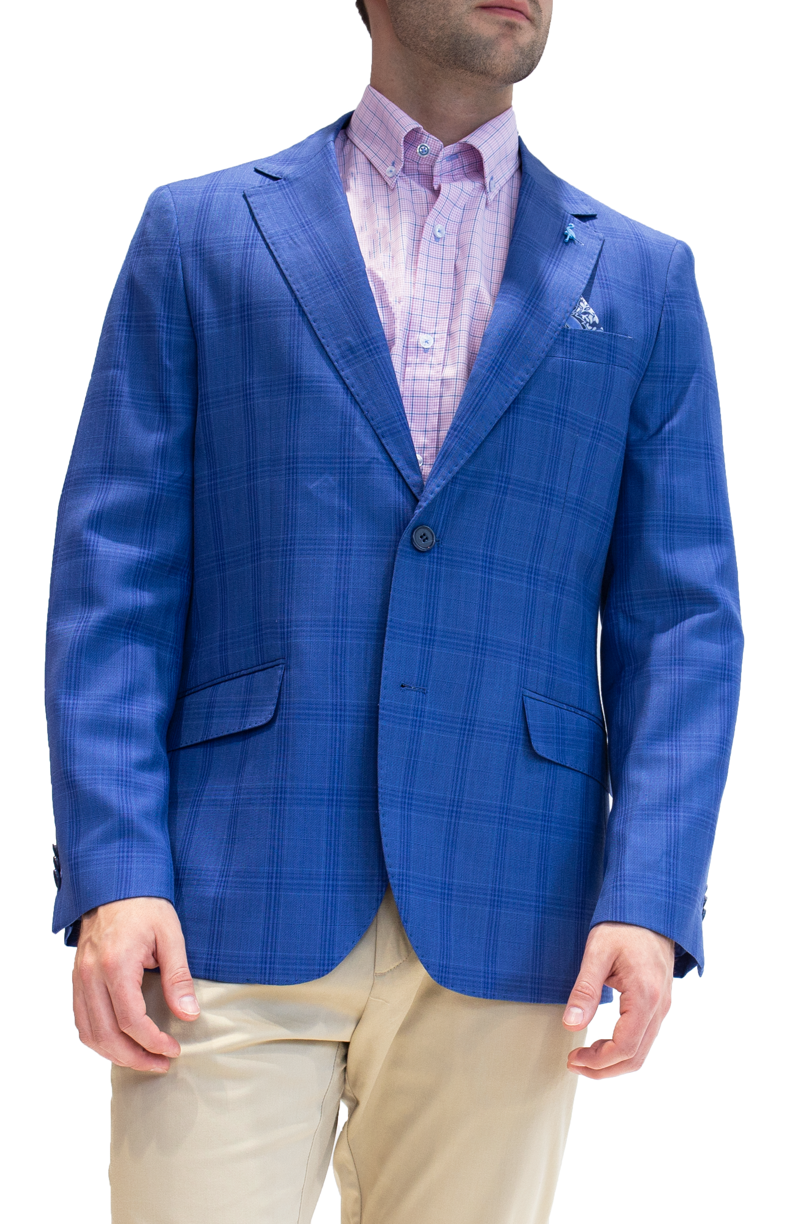 Plaid blue sport sales coat