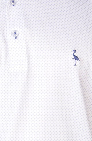 Mini Dot Dress Shirt Collar Performance Polo