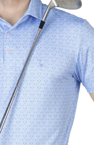 Golf Club Print Performance Polo