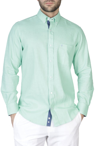 Solid Linen Long Sleeve Shirt