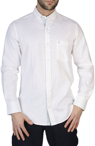 Solid Linen Long Sleeve Shirt