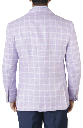 Lilac Plaid Textured Sport Coat