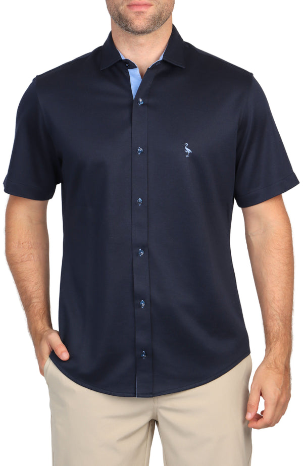 Solid Modal Short Sleeve Shirt