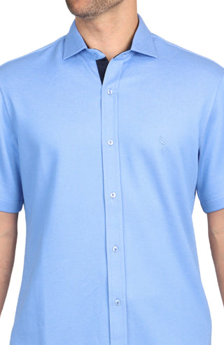 Solid Modal Short Sleeve Shirt