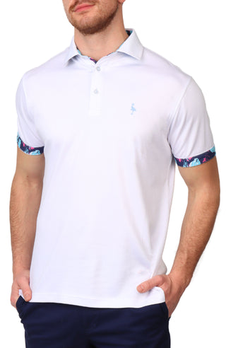 Tropical Contrast Modal Pique Polo