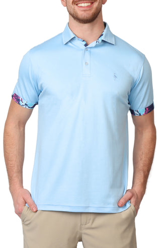 Tropical Contrast Modal Pique Polo