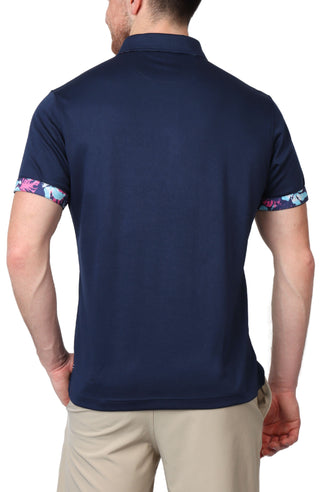 Tropical Contrast Modal Pique Polo