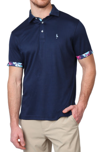 Tropical Contrast Modal Pique Polo