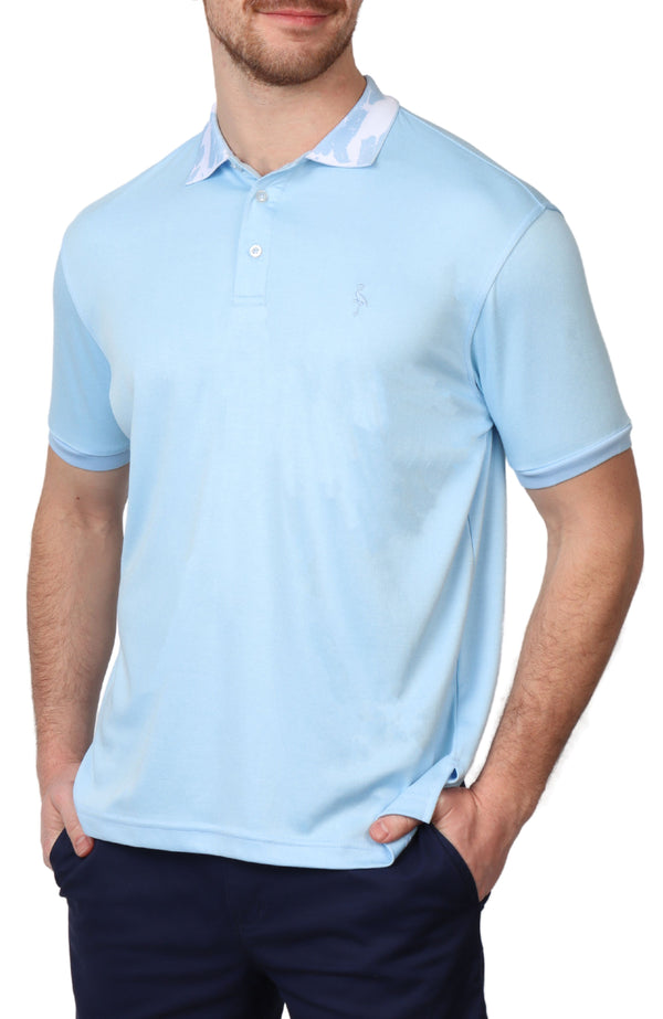 Floral Collar Modal Pique Polo