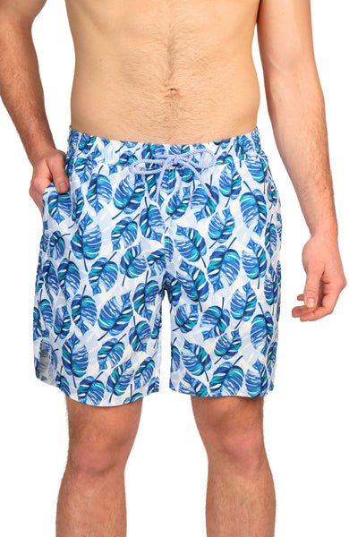 Tropical Leaf Print Swim Shorts – TailorByrd
