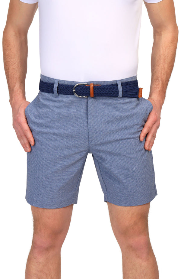 Melange Grid Performance Golf Shorts