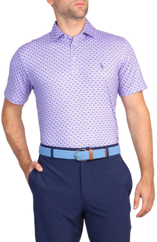 Golf Cart Print Performance Polo