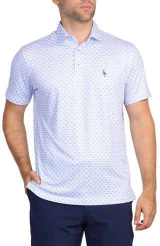 Golf Cart Print Performance Polo