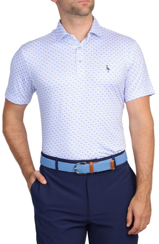 Golf Cart Print Performance Polo