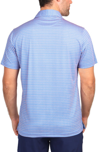 Orange Slice Print Performance Polo