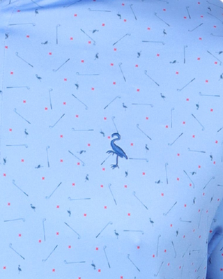 Scattered Golf Clubs Print Performance Polo