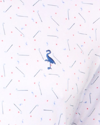 Scattered Golf Clubs Print Performance Polo