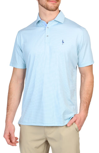 Mini Houndstooth Print Performance Polo