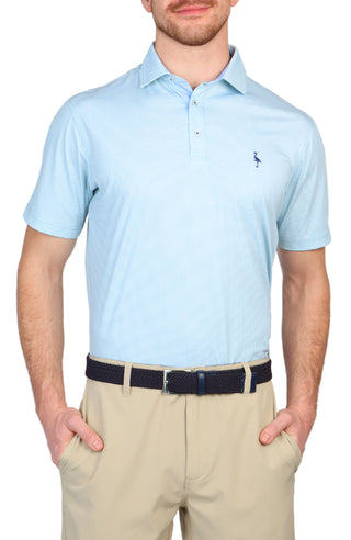 Mini Houndstooth Print Performance Polo